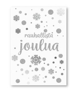 Joulukortti rauhallista joulua hop