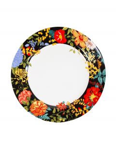 Salaattilautanen tumma kukka 21cm