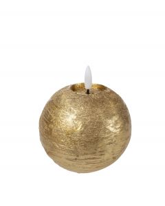 Pallokynttilä LED 10x12cm kulta