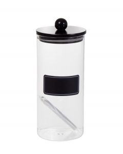 Lasipurkki 1300ml musta