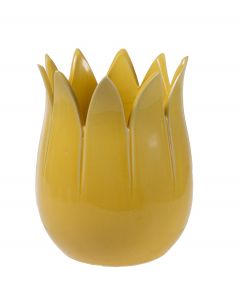 Ruukku keltainen nuppu 13x13x16cm