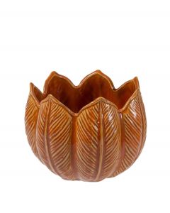 Ruukku oranssi kukka 14x14x11cm