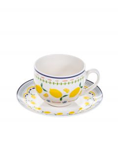 Muki ja lautanen sitruuna