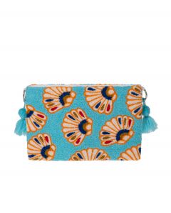 Laukku sininen kuviollinen