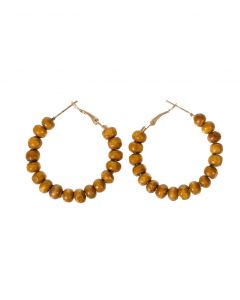 Korvakorut ruskeat puuhelmet