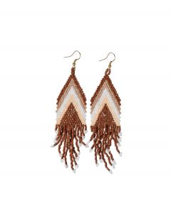 Korvakorut ruskea/valkoinen