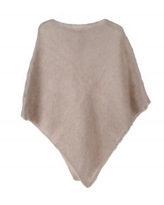 Mohairponcho beige