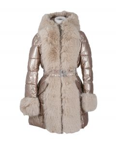 Takki tekoturkis beige M