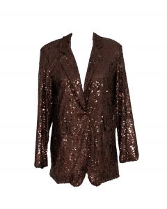 Paljettijakku ruskea