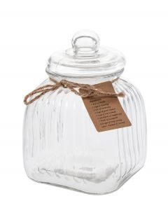 Lasipurkki 16x21cm raita MAMAS