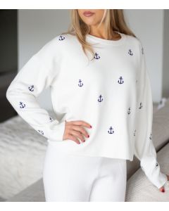 Paita ankkuri valk. LINNEA