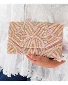 Käsilaukku pinkki/beige