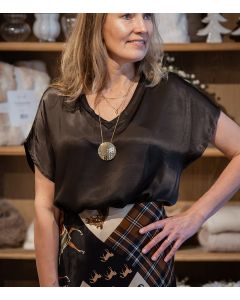 Satiinipusero ruskea ANNIE