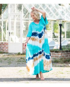 Mekko kuviollinen turkoosi VIVIENNE