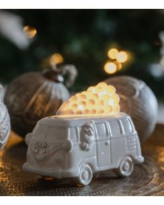 Jouluauto valkoinen led