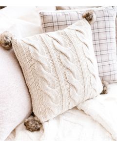 Tyyny 45x45cm valkoinen KNIT