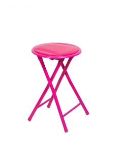 Taittojakkara pinkki 30x30x45cm