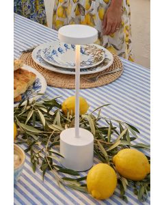 Pöytävalaisin 34cm valkoinen LED