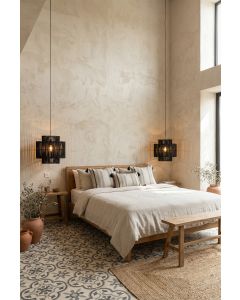 Kattovalaisin musta rottinki CASUAL