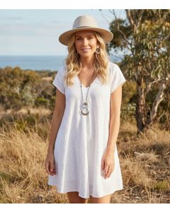 Pellavamekko valkoinen LINO