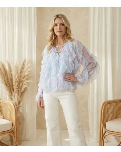 Paita sininen FLORAL