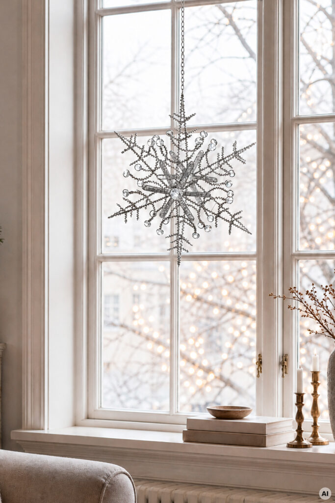 Koriste lumihiutale 38cm CRYSTAL