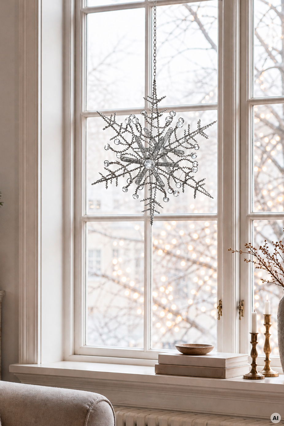 Koriste lumihiutale 38cm CRYSTAL - Kuva 1