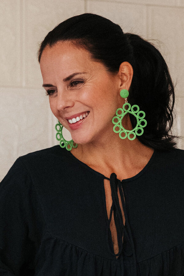 Korvakorut GREEN RAFFIA - Kuva 4