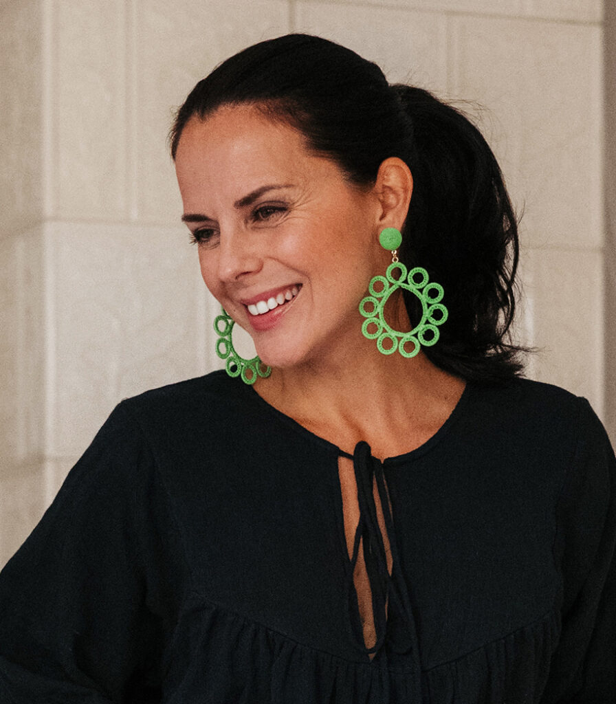 Korvakorut GREEN RAFFIA