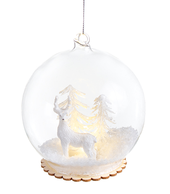 Joulupallo led-valoilla 10cm FROST
