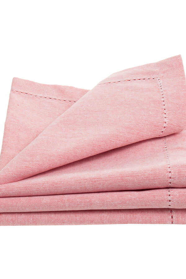 Puuvillalautasliinat/4 rosa TESS - Kuva 3