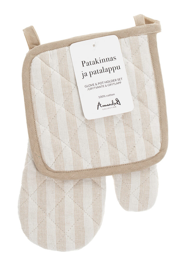Patakinnas ja lappu beige STRIPE - Kuva 2