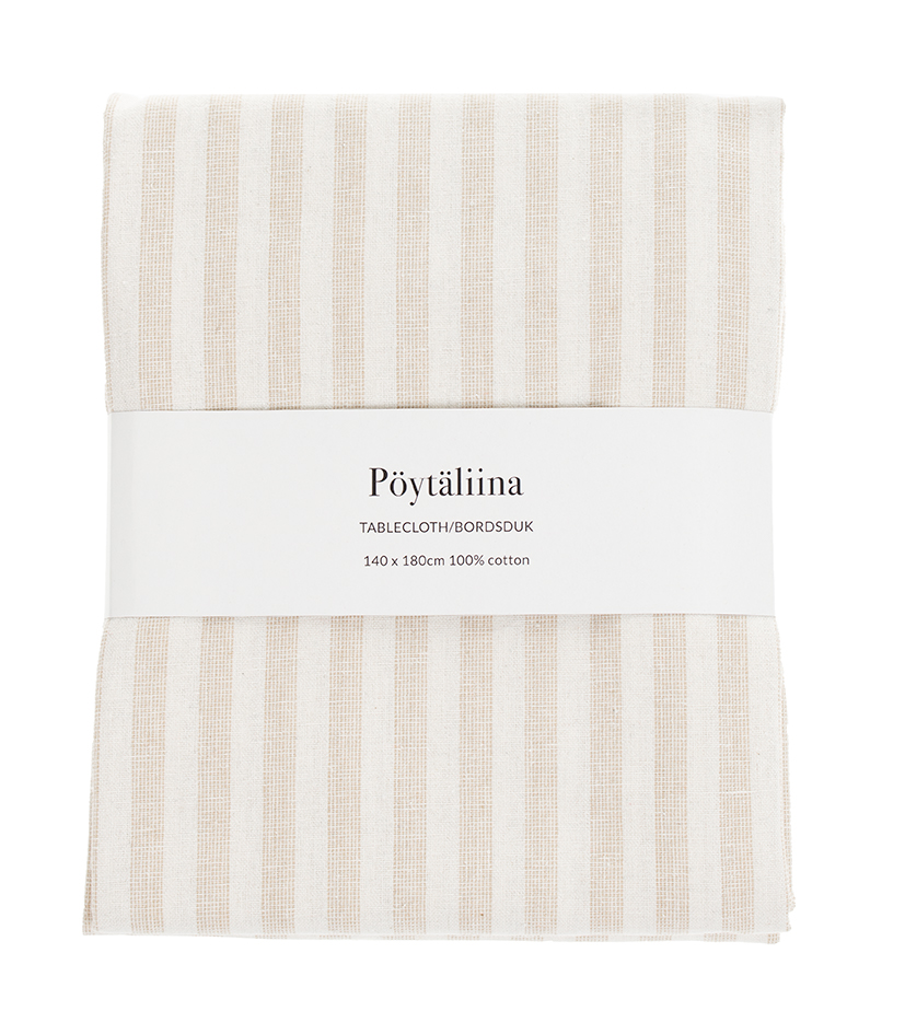 Pöytäliina 140x180cm beige STRIPE