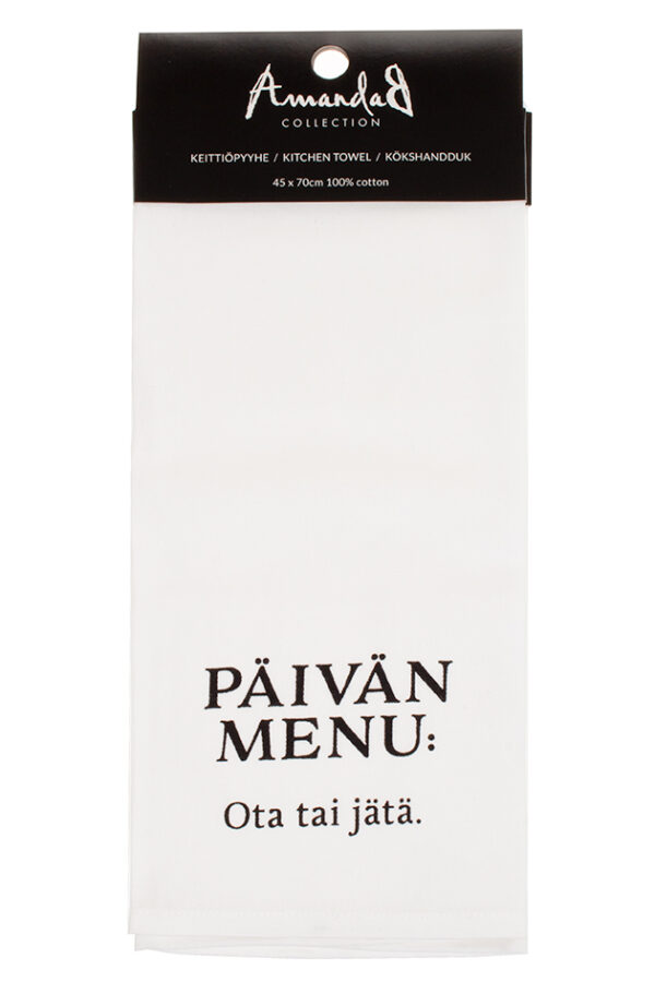 Keittiöpyyhe päivän menu - Kuva 2
