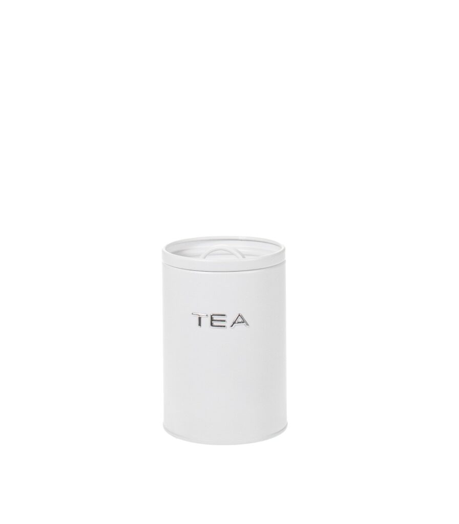 Peltipurkki Tea valkoinen
