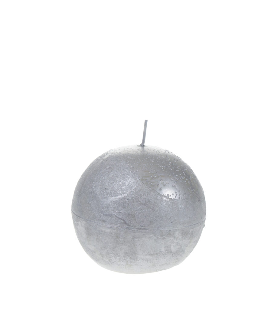Pallokynttilä 10cm hopea