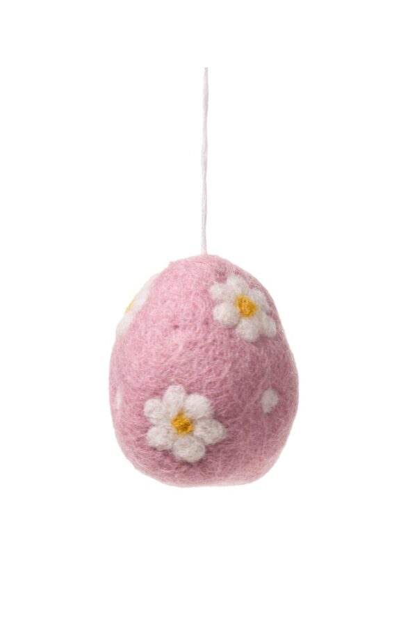 Pääsiäismuna rosa huovutettu - Kuva 2