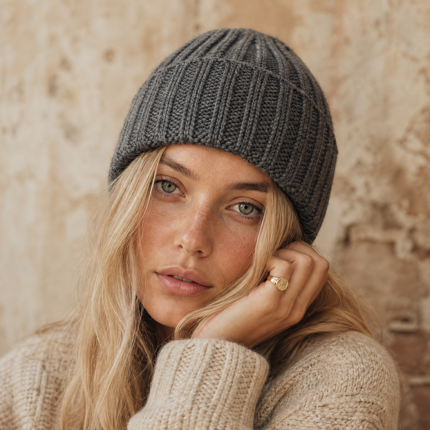 Pipo harmaa WOOL - Kuva 1