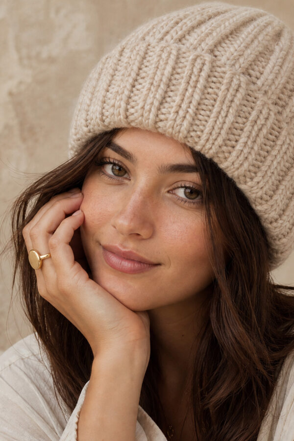 Pipo beige BEANIE - Kuva 1
