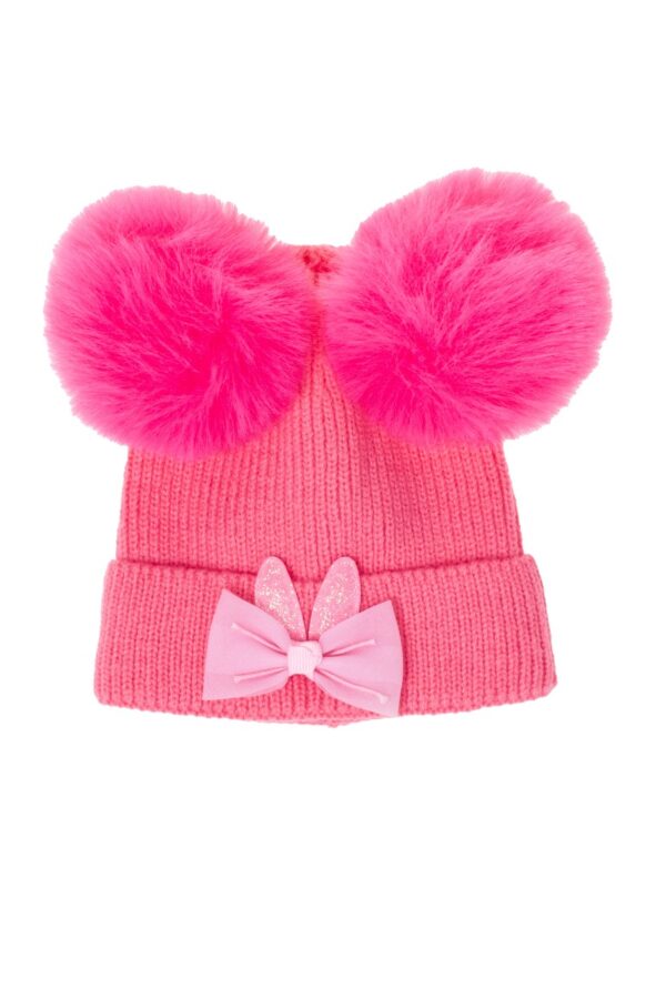Vauvan pipo pinkki tupsuilla BABY - Kuva 2