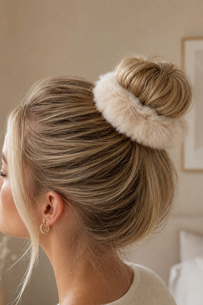 Hiusdonitsi beige FURRY