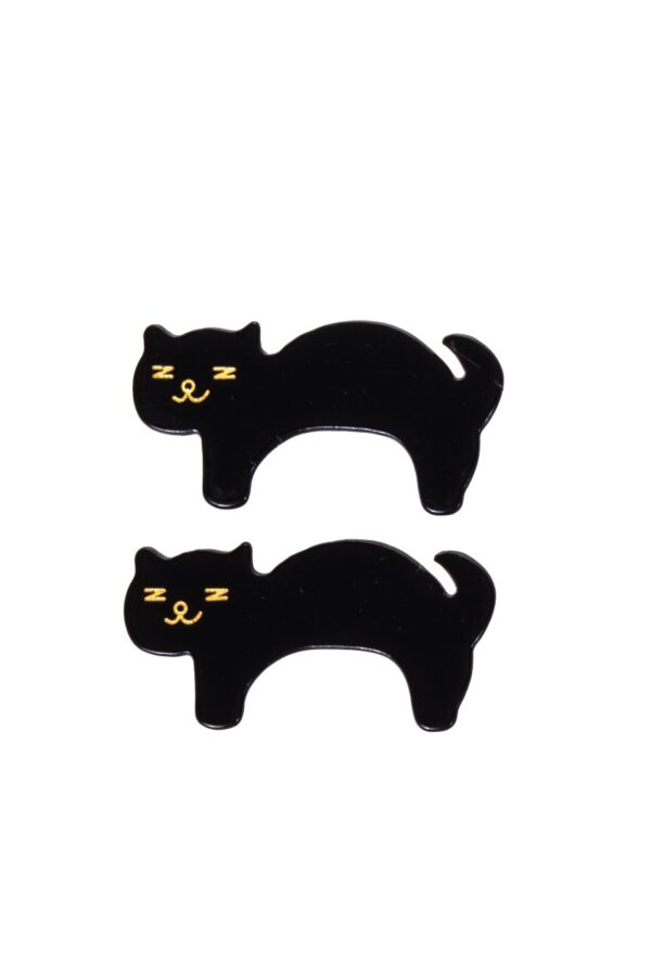 Hiussoljet 2kpl musta CAT - Kuva 2