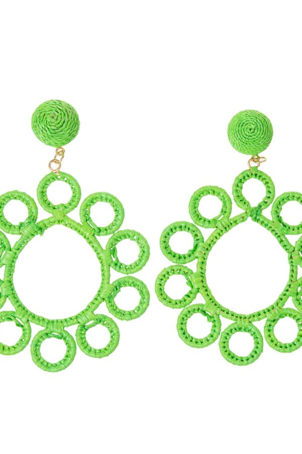 Korvakorut GREEN RAFFIA - Kuva 2