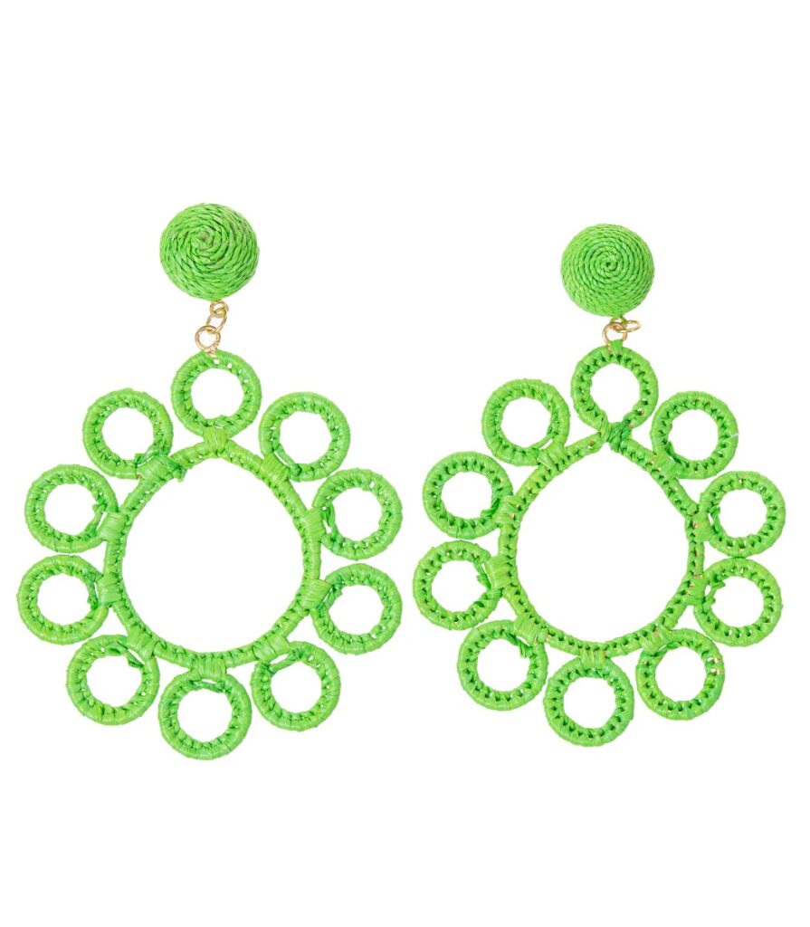 Korvakorut GREEN RAFFIA
