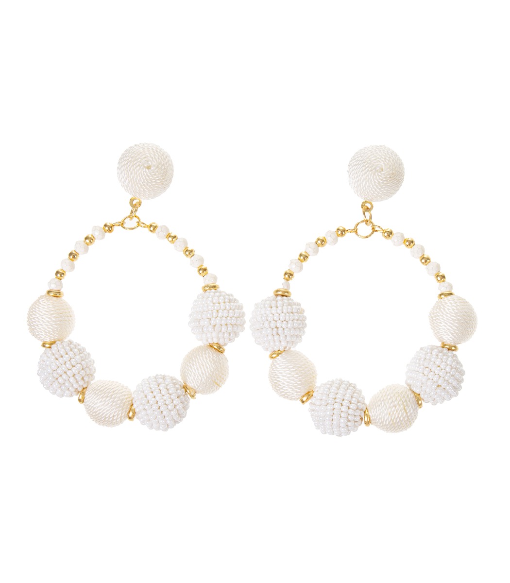 Korvakorut WHITE BOBBLE - Kuva 2