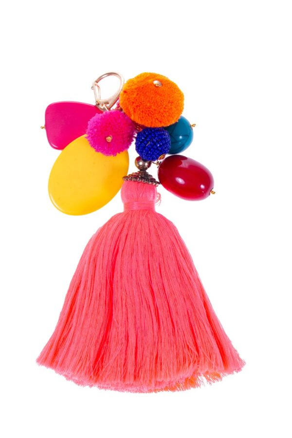 Laukkukoru tassel koralli/keltainen - Kuva 1