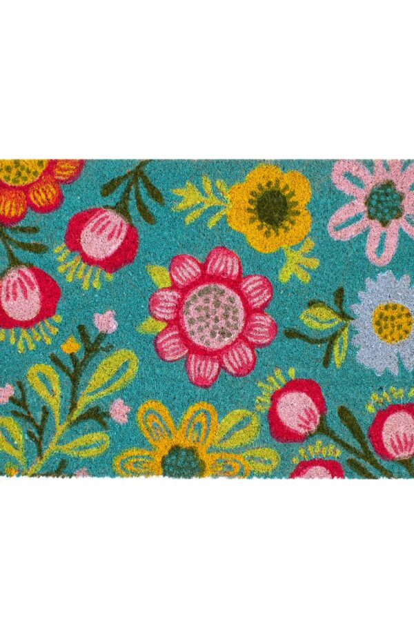 Kynnysmatto 40x60cm sininen kukka - Kuva 2