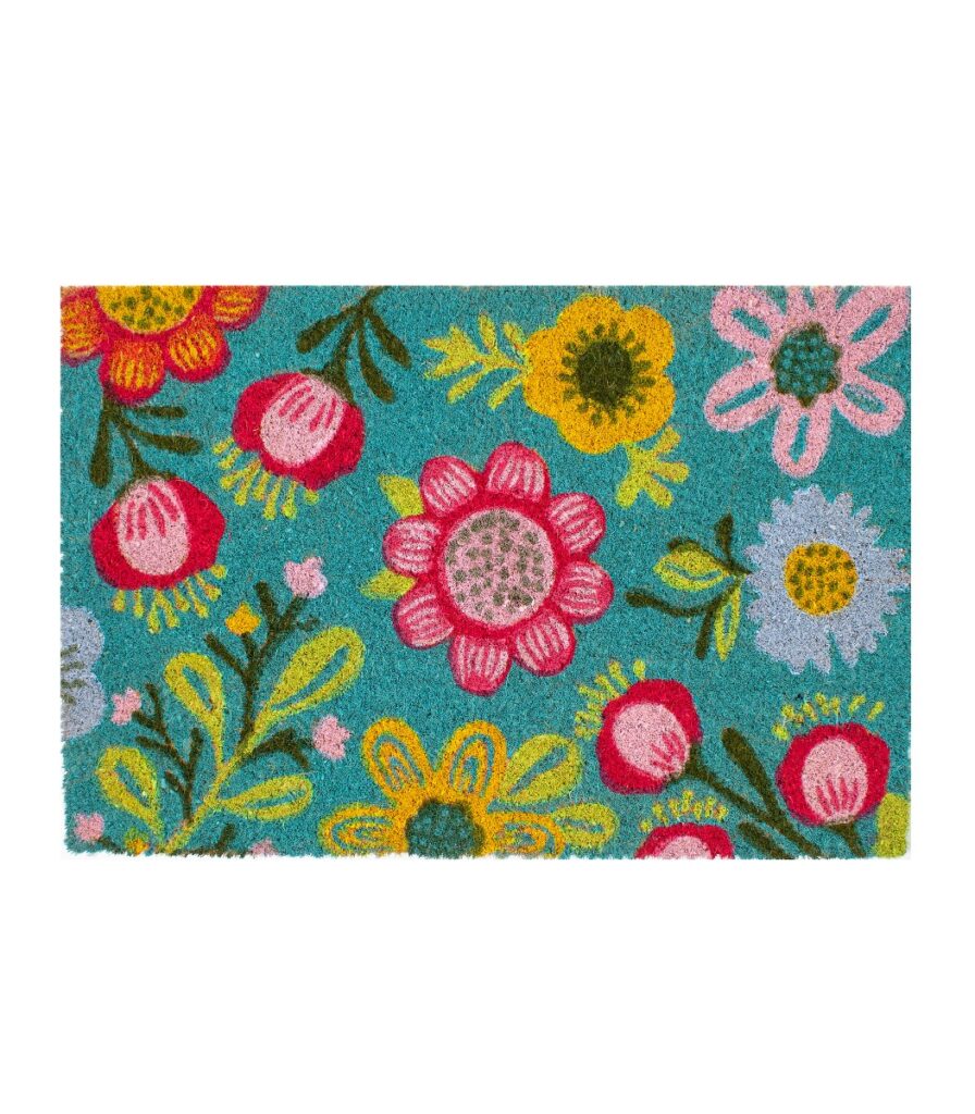 Kynnysmatto 40x60cm sininen kukka