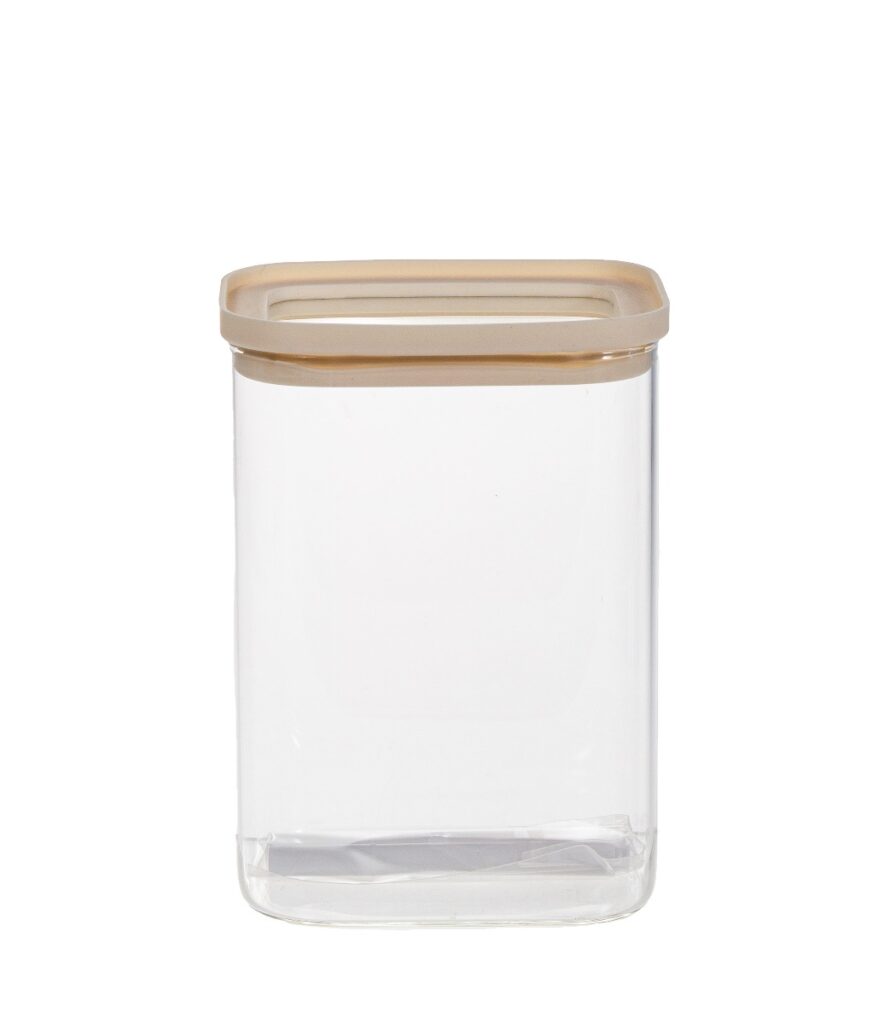 Lasipurkki 1100ml kerma/kirkas