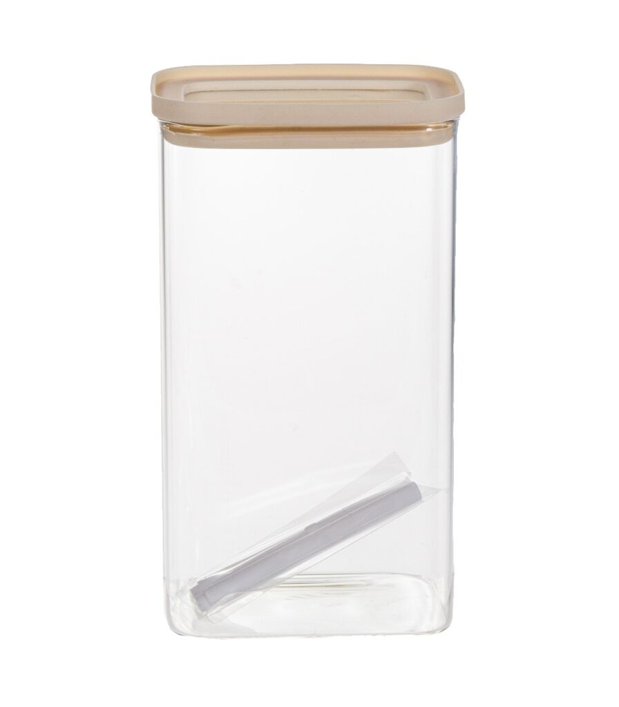 Lasipurkki 1600ml kerma/kirkas